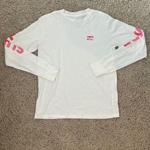 Billabong white surf long sleeve tee